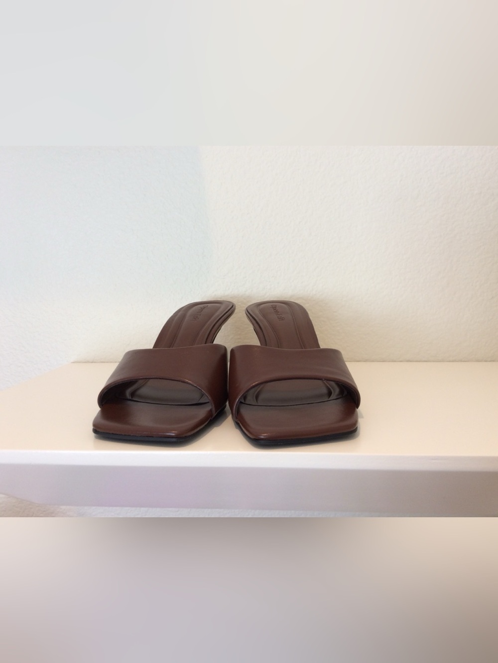 Open Edit Charlie Heel Slide Sandals in Brown - Size 5.5 - NWOT - Picture 4 of 12